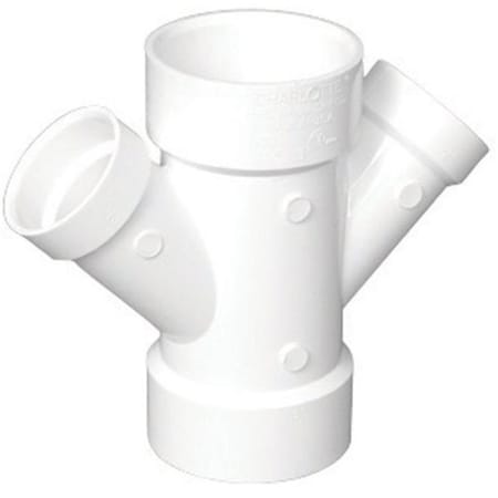 Pinpoint Charlotte Pipe & Foundry PVC006111200HA 4 in. PVC Double Wye Fitting PI150903